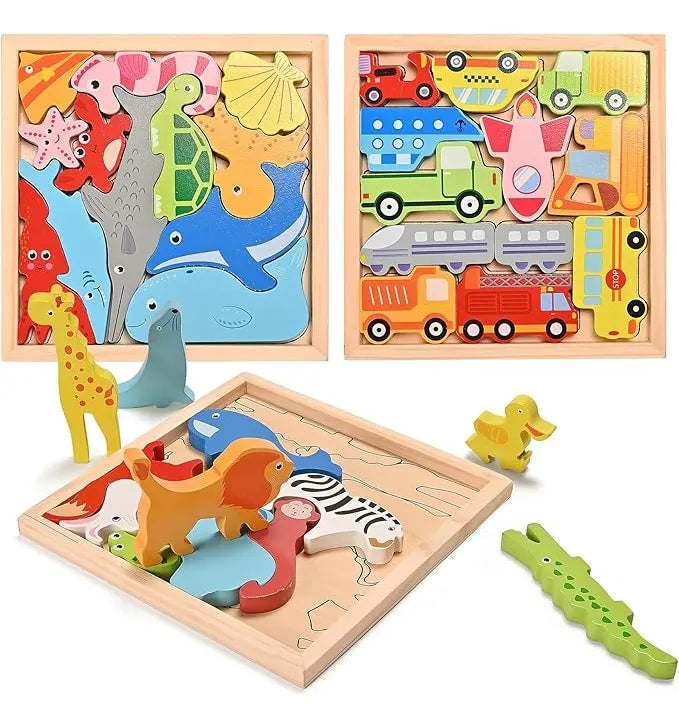 Puzzle de Madera 3D para Niños