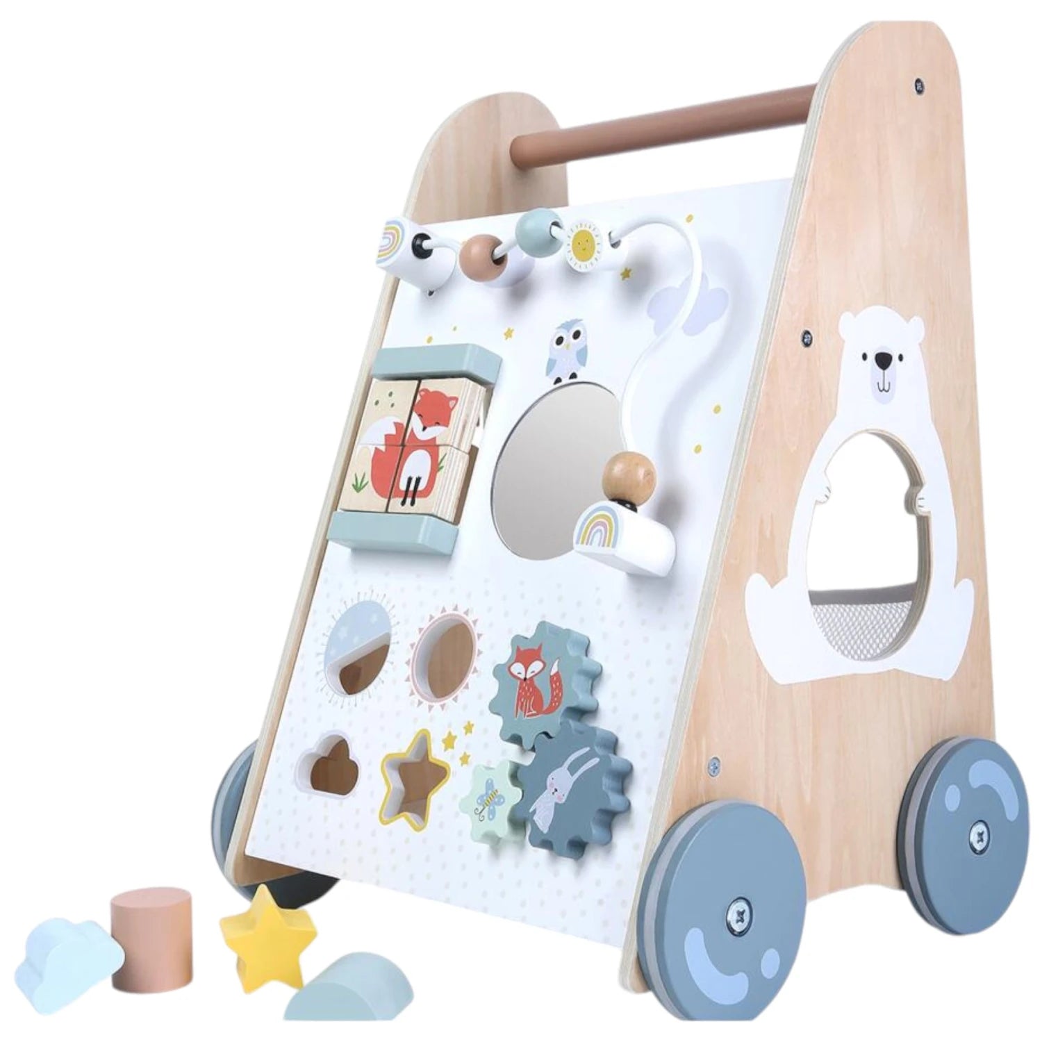 Andador y Caminador Didáctico de Madera