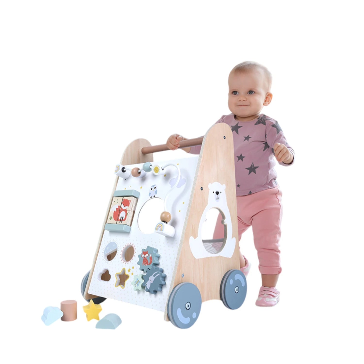 Andador y Caminador Didáctico de Madera