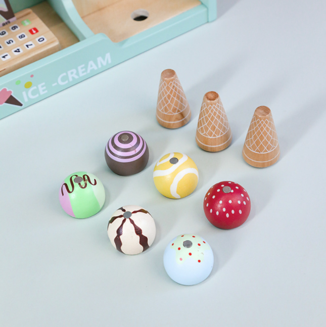 Juego Heladera de Madera con Accesorios - imagen 4