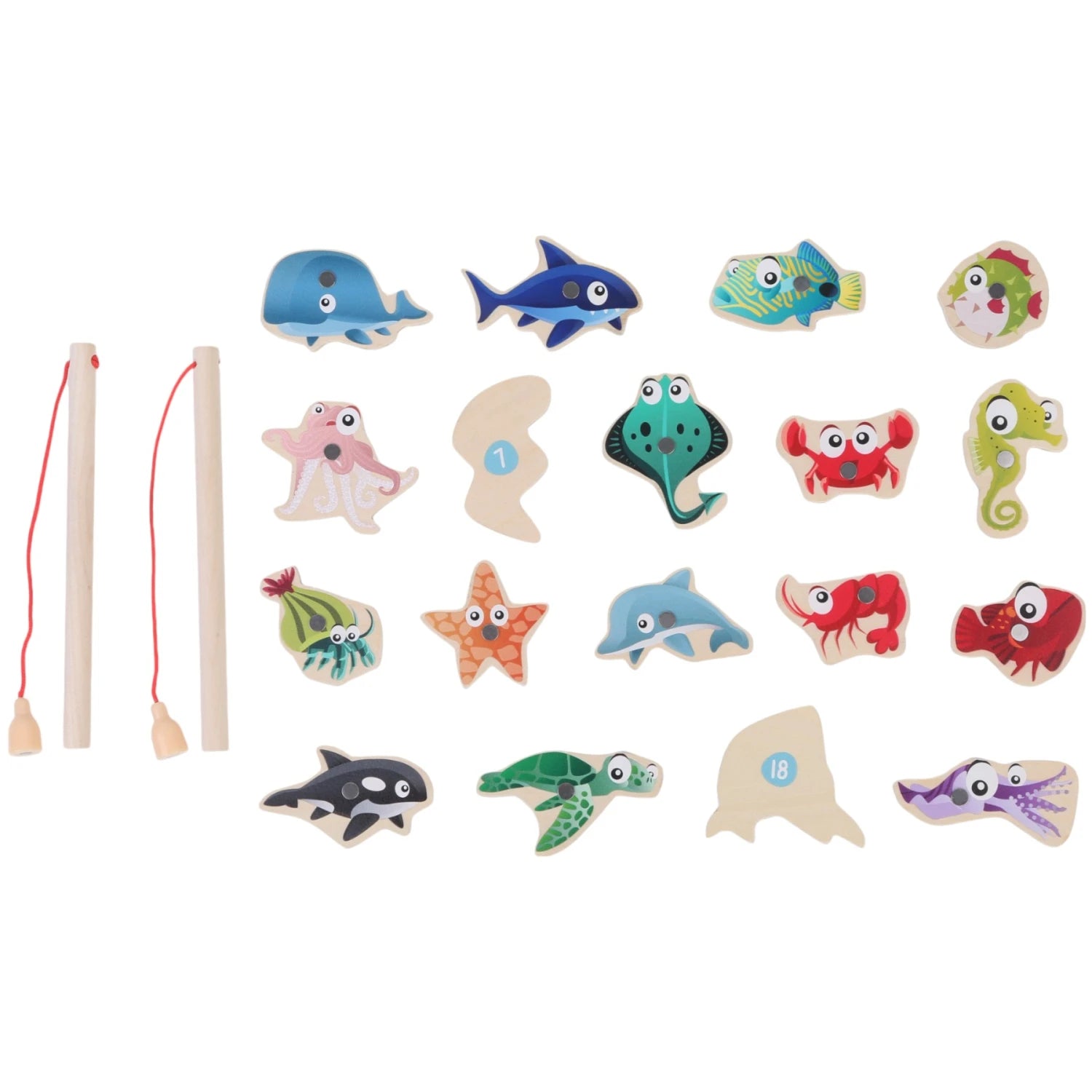 Juego Didáctico de Pesca con Imán – Juguete de Madera